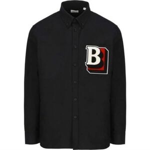 Burberry Logo Patch Button Down Shirt